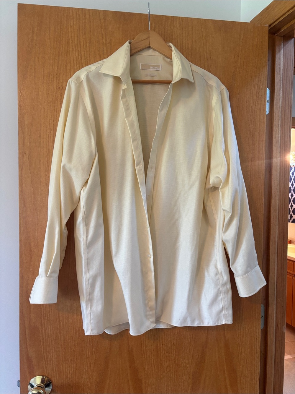 Michael Kors Cream Textured Shirt Jacket